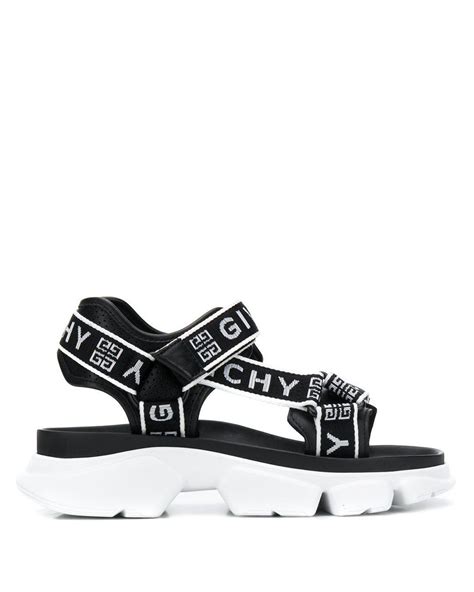 givenchy g flat leather sandals|givenchy jaw chunky sandals.